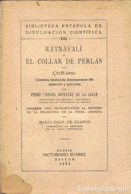 Libros: RATN&Auml;VALI O EL COLLAR DE PERLAS. Comedia. - &Ccedil;riHarsa. - Foto 1