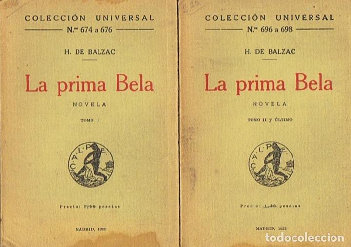 Libros: LA PRIMA BELA. 2 Tomos. - Balzac. H. de, - Foto 1