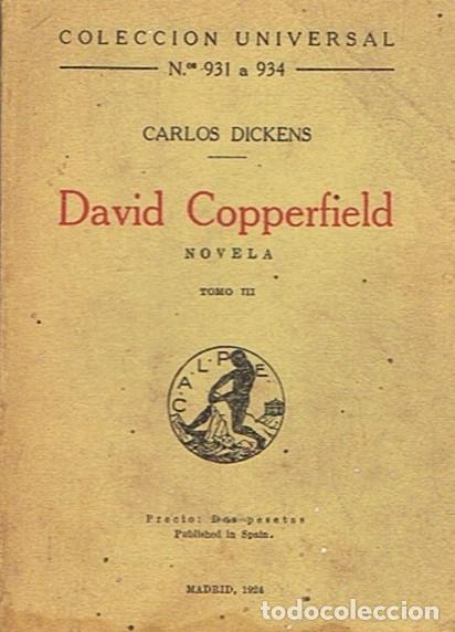 Libros: DAVID COPPERFIELD. Tomo III (de 4) - Dickens. Carlos, - Foto 1
