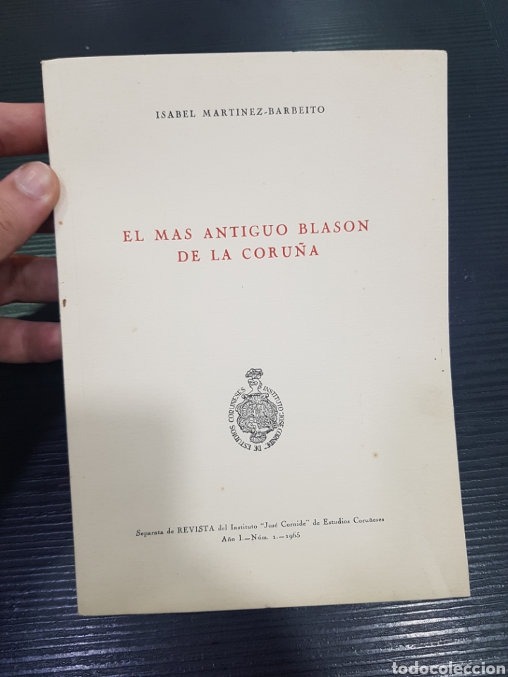 Libros: Folleto el mas antiguo blason de la Coru&ntilde;a. Instituto Cornide. 1965. (L62) - Foto 1