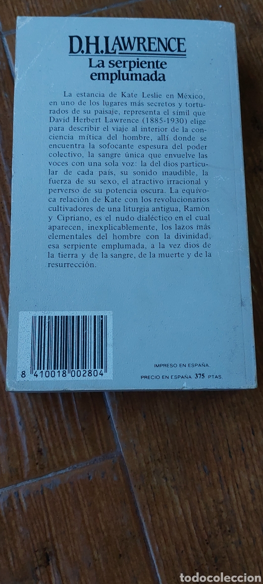 Libros: Libro La Serpiente Emplumada -D.H. Lawrence- (Lote A) - Foto 3