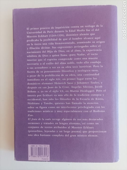 Libros: MAESTRO ECKHART: EL FRUTO DE LA NADA - Foto 6