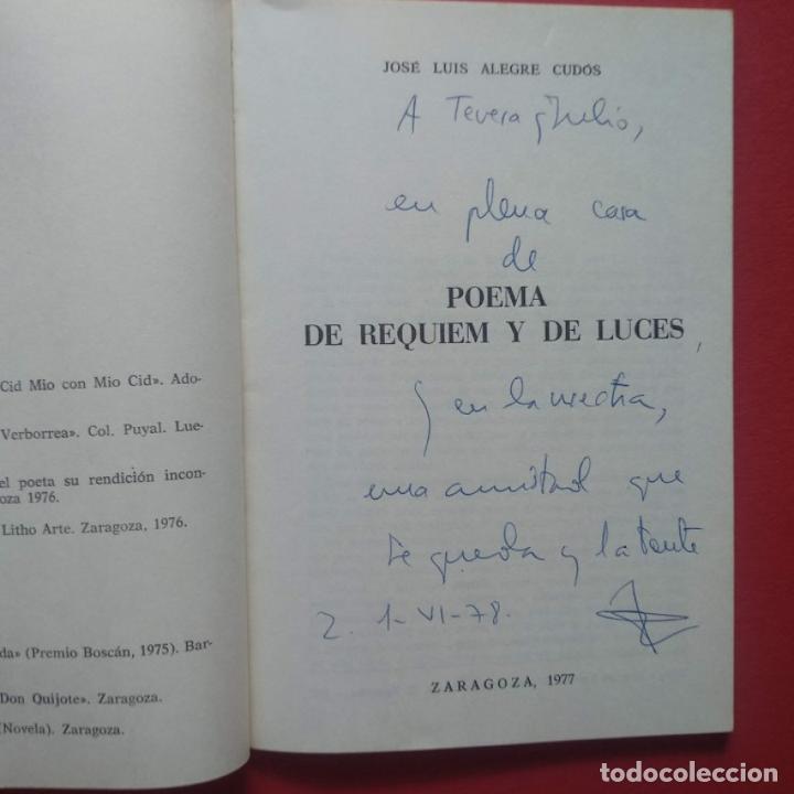 Libros: Poema de R&eacute;quiem y de Luces. - Alegre Cud&oacute;s, Jos&eacute; Luis. - Foto 2