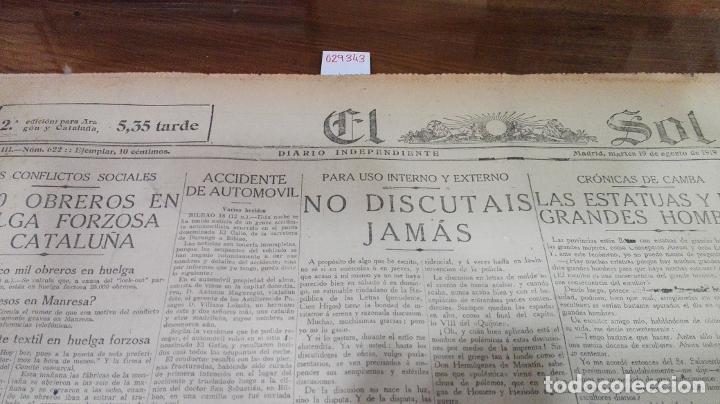 books: DIARIO EL SOL (DIARIO INDEPENDIENTE) A&Ntilde;O III N&ordm; 622- MARTES 19 DE AGOSTO DE 1919
