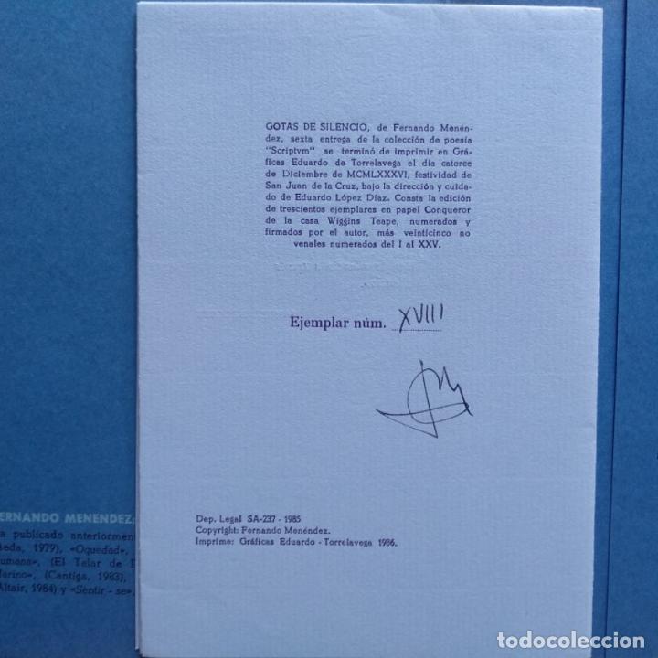 Libros: Gotas de Silencio. - Men&eacute;ndez, Fernando. - Foto 2