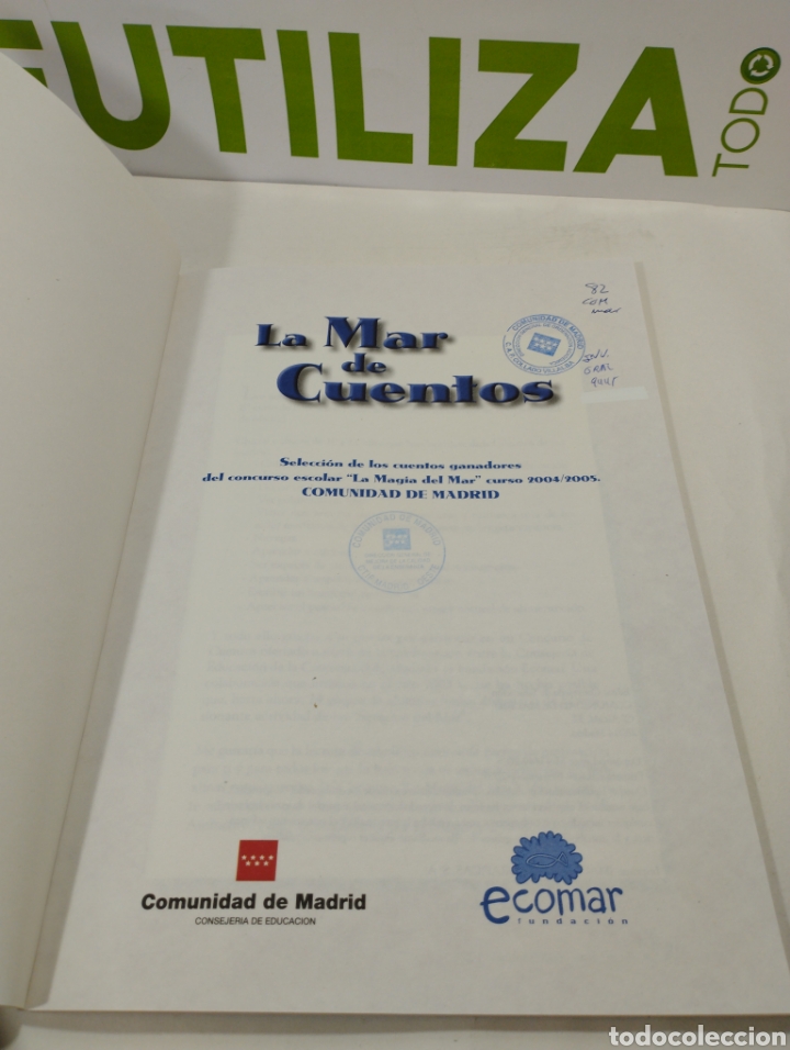 Libros: La mar de cuentos. Comunidad de Madrid. Ecomar fundaci&oacute;n. - Foto 2