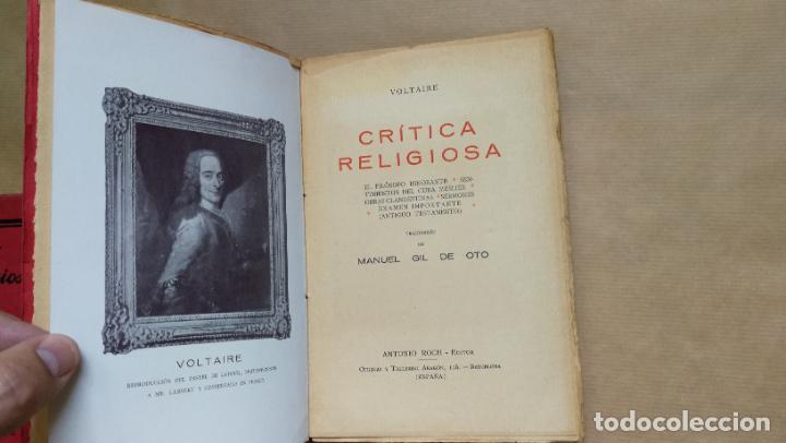Libros: CRITICA RELIGIOSA (Dos vol.). - VOLTAIRE. - Foto 3