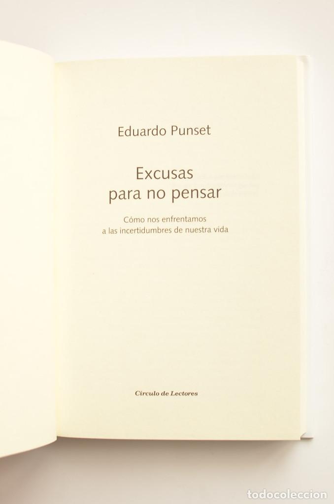 Libros: Excusas para no pensar - PUNSET, Eduardo - Foto 3