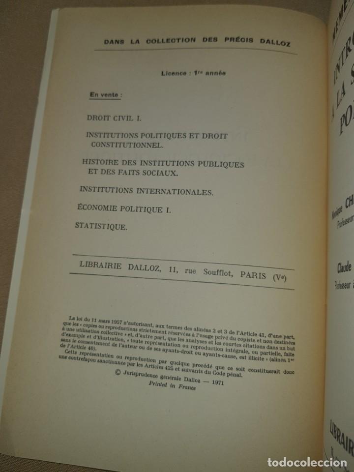 Livros em segunda m&atilde;o: INTRODUCTION A LA SOCIOLOGIE POLITIQUE ,1