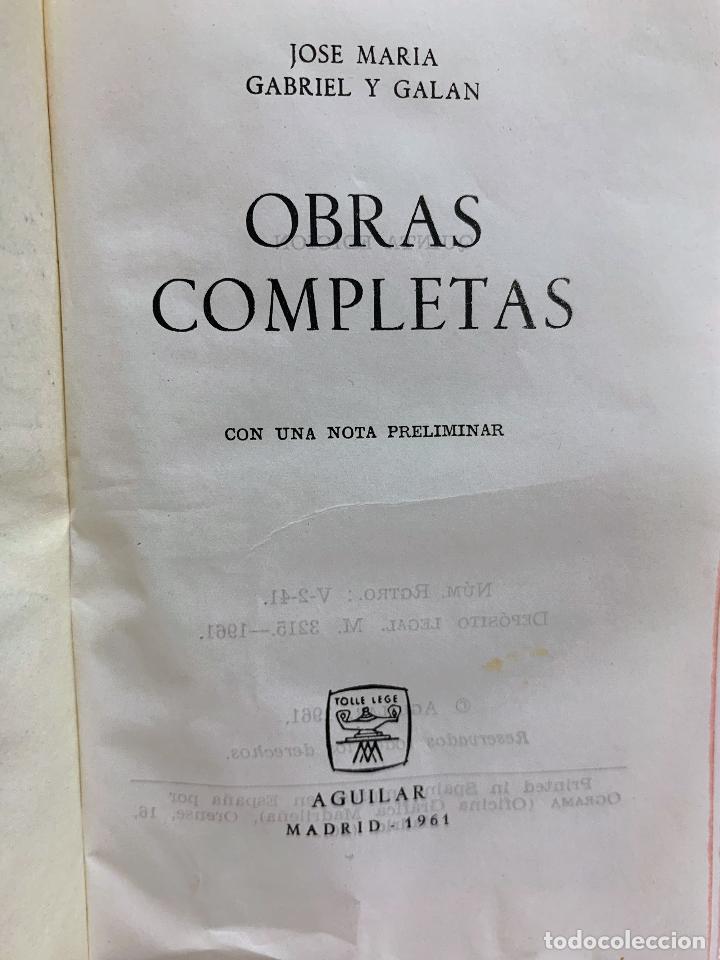 Libros: OBRAS COMPLETAS - JOSE MARIA GABRIEL Y GALAN - Foto 4