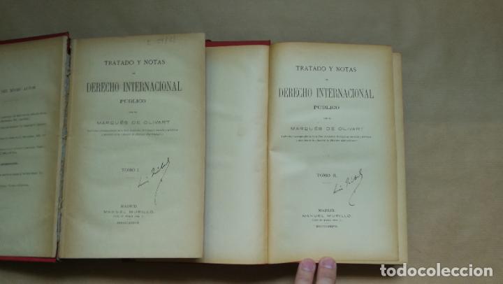 Libros: Derecho internacional p&uacute;blico. 2 tomos. - Marqu&eacute;s de Olivart. - Foto 1