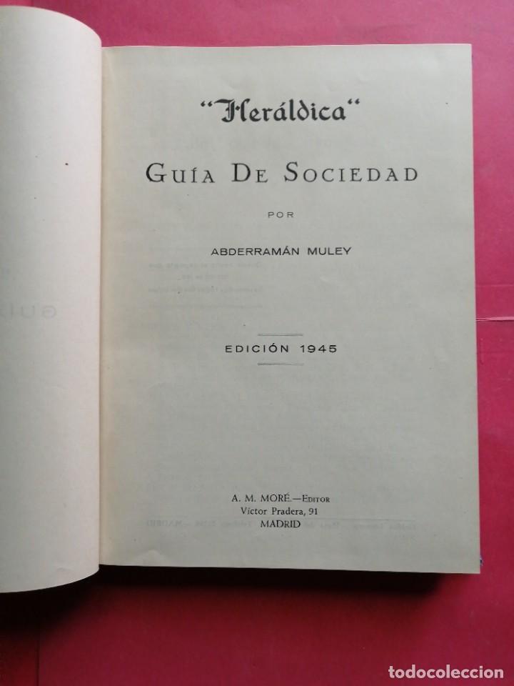 Libros: Her&aacute;ldica. Gu&iacute;a de sociedad Madrid 1945 - Foto 2