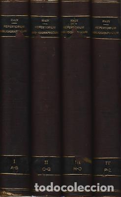 Libros: Repertorium bibliographicum in quo libri omnes ab arte typographica inventa usque ad annum md. Typis