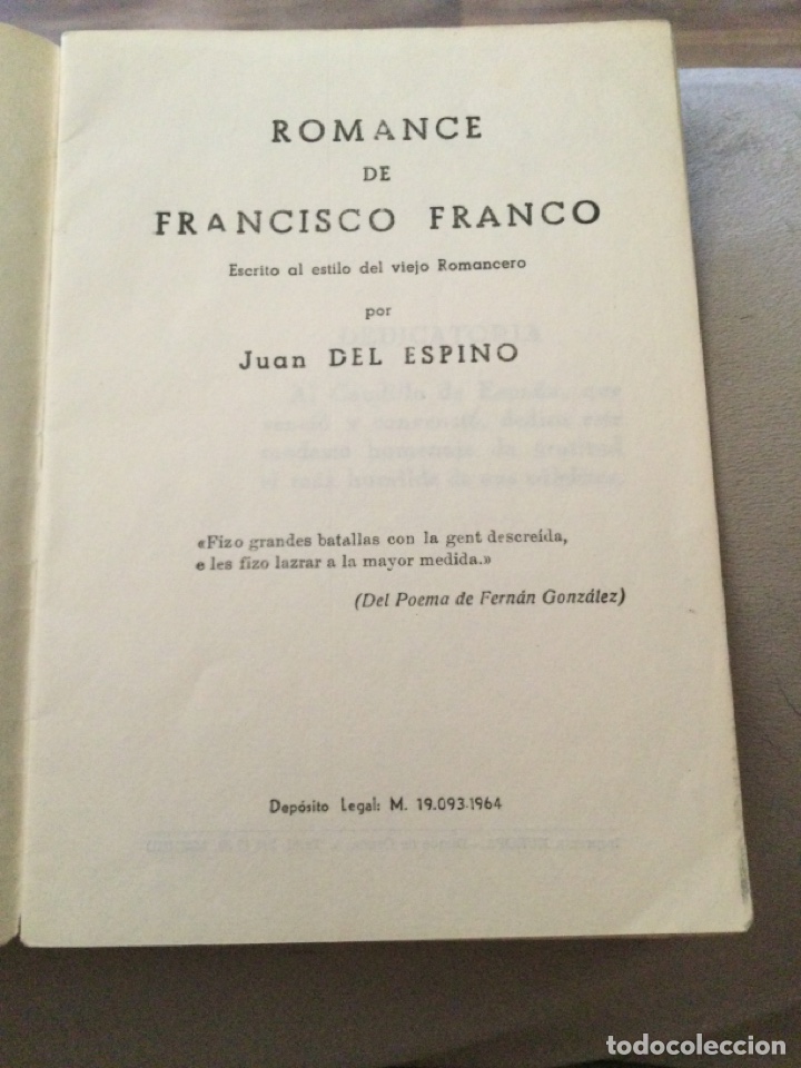 Libros: Romance De Francisco Franco - Foto 3