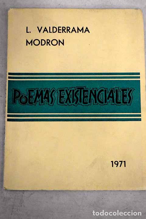 Libros: Poemas existenciales.- Valderrama Modr&oacute;n, Luis - Foto 1