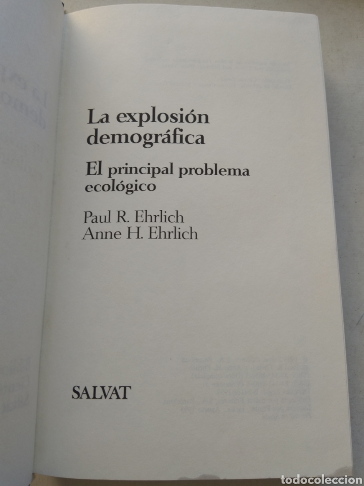Libros: LA EXPLOSION DEMOGRAFICA/VV.AA. - Foto 2