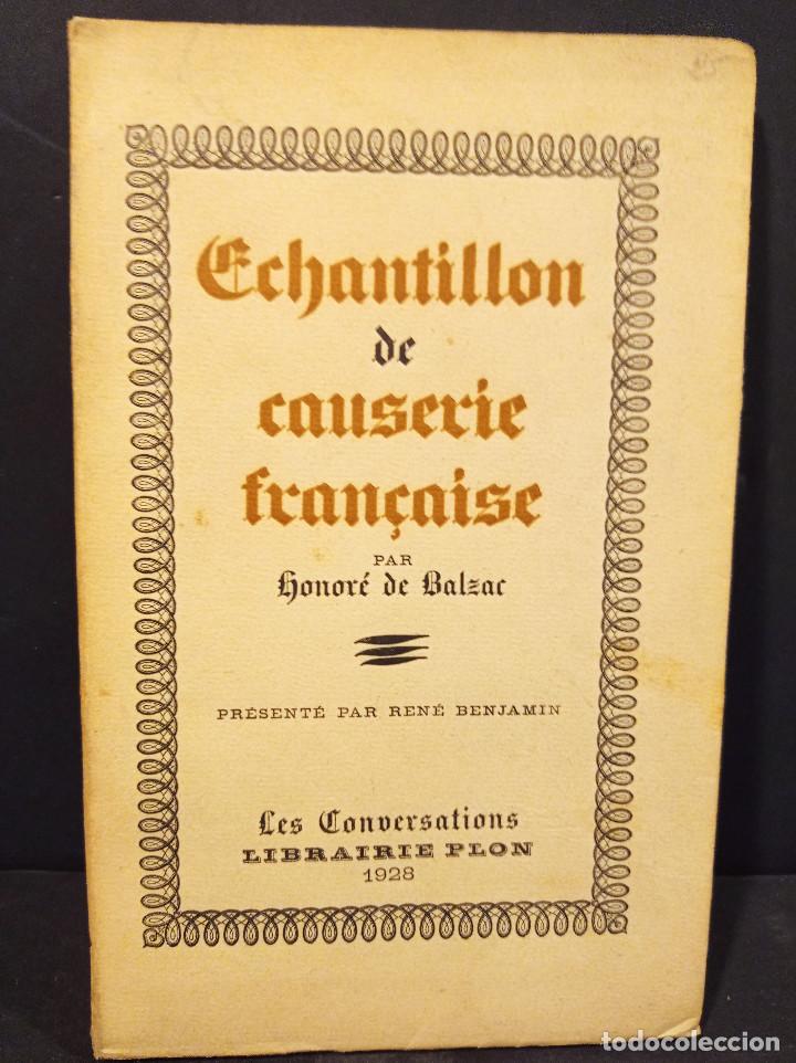 Libros: BALZAC, Honore de.- - Echantillon de Causerie Fran&ccedil;aise. - Foto 1
