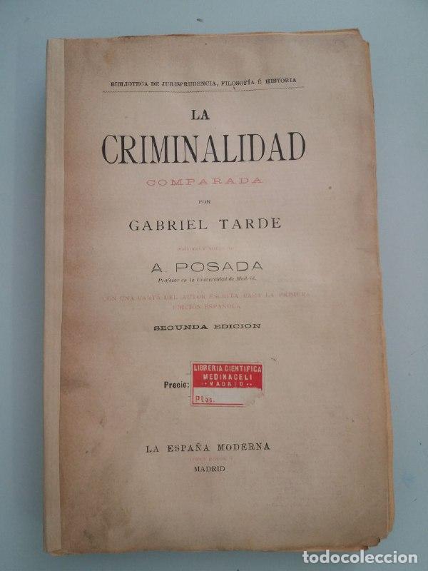 Libros: La criminalidad comparada. - TARDE, Gabriel: - Foto 1