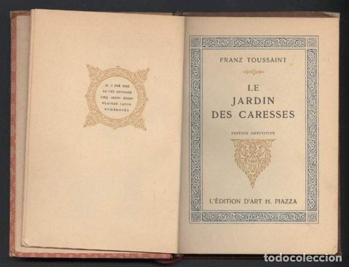 Libros: Franz Toussaint - Le jardin des caresses - Foto 1