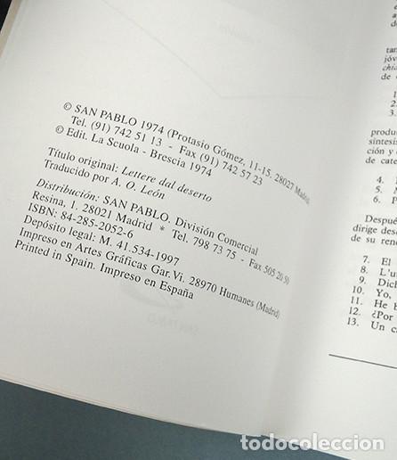 Libros: Carlo Carretto. Cartas del desierto - Foto 2