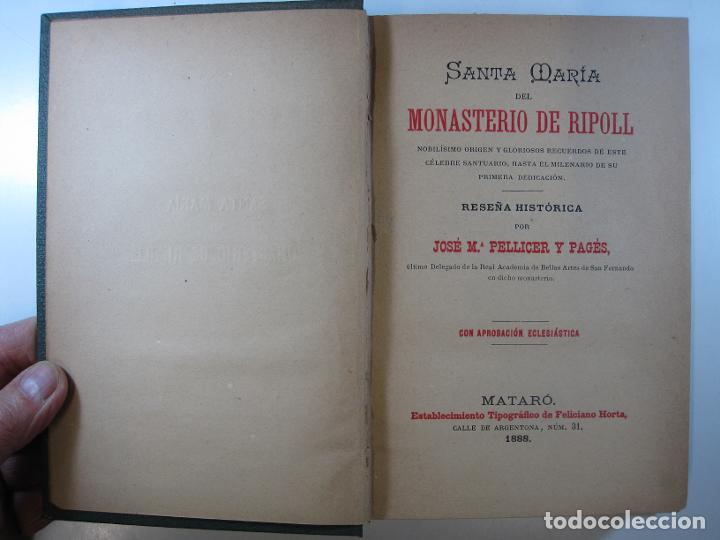 Libros: SANTA MARIA DEL MONASTERIO DE RIPOLL - PELLICER PAGES, JOSE M&ordf; - Foto 2
