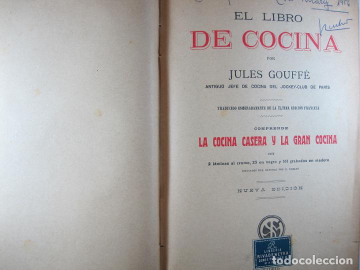 Libros: EL LIBRO DE COCINA - GOUFFE, JULES - Foto 3