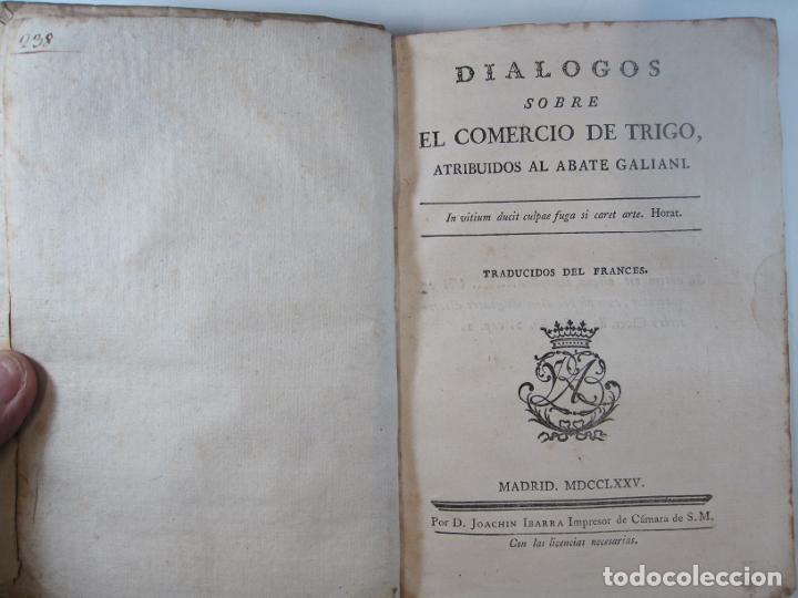 Libros: DIALOGOS SOBRE EL COMERCIO DE TRIGO - GALIANI, ABATE - Foto 3