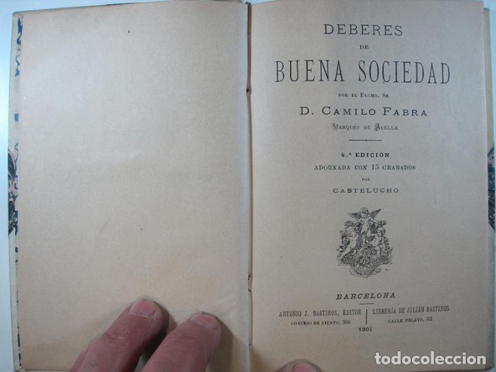Libros: DEBERES DE BUENA SOCIEDAD - FABRA, CAMILO - Foto 2