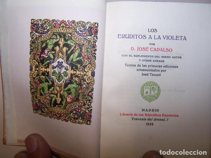 Libros: LOS ERUDITOS A LA VIOLETA - JOS&Eacute; CADALSO - Foto 1