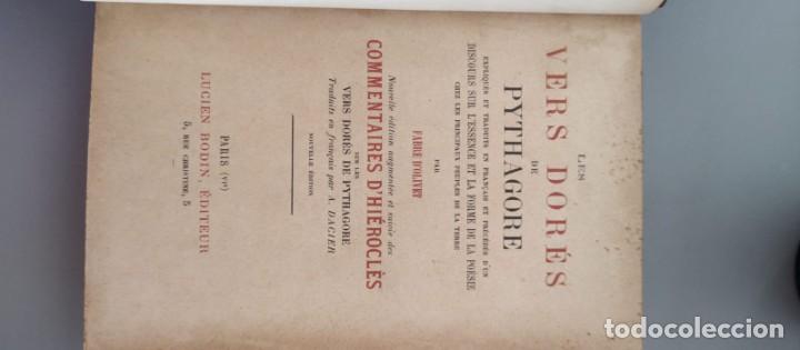 Libros: Fabre dOlivet - Le vers dor&eacute;s de Pythagore - Foto 1