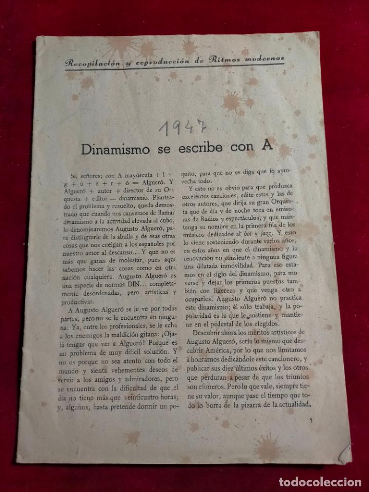 Libros: DINAMISMO SE ESCRIBE CON A 1947 RECOPILACI&Oacute;N Y REPRODUCCI&Oacute;N DE RITMOS MODERNOS
