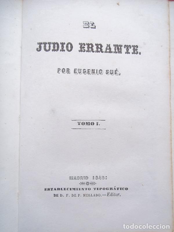 Libros: El Jud&iacute;o Errante. - Sue, Eugenio. - Foto 2