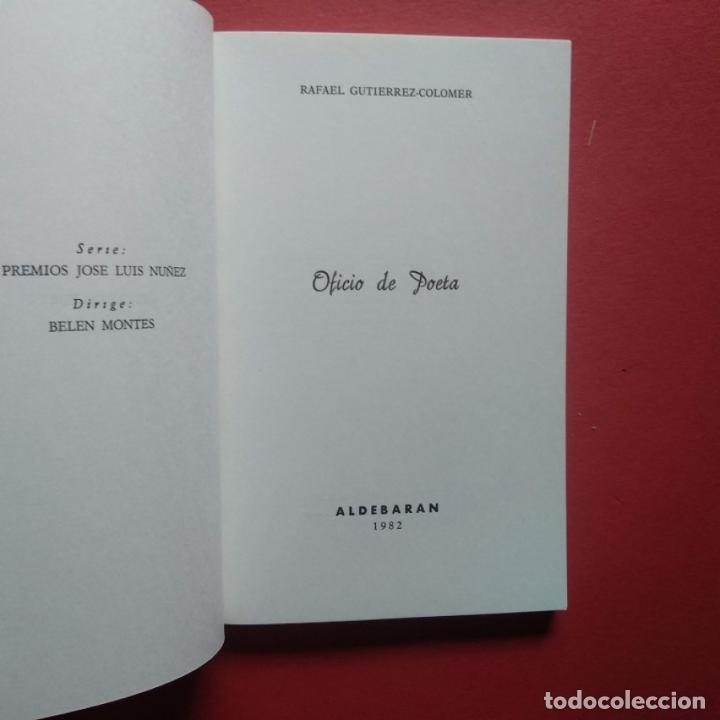 Libros: OFICIO DE POETA. - GUTI&Eacute;RREZ COLOMER, Rafael. - Foto 2