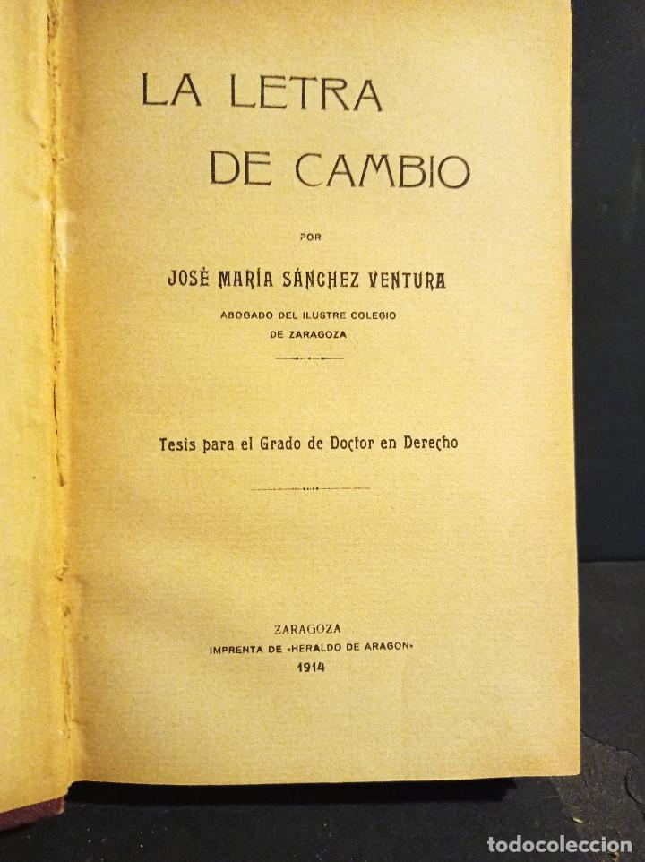 Libros: SANCHEZ VENTURA, Jose Maria.- - La Letra de Cambio. - Foto 1