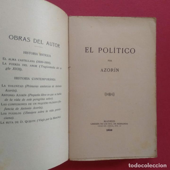 Libros: El Pol&iacute;tico. - Azor&iacute;n. (Jos&eacute; Martinez Ruiz) - Foto 4