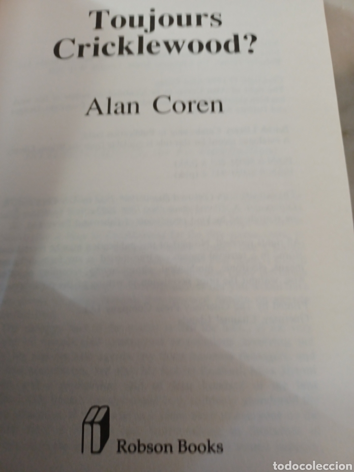 Libros: Barybook C1. Toujours CrickleWood? Alan Coren - Foto 2