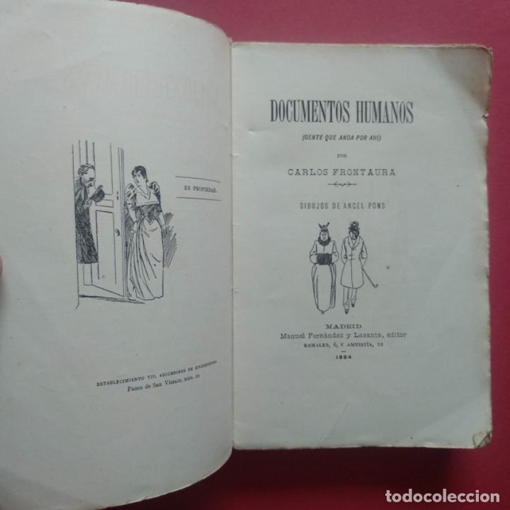 Libros: Documentos Humanos. Dibujos de Angel Pons. - Frontaura, Carlos. - Foto 2