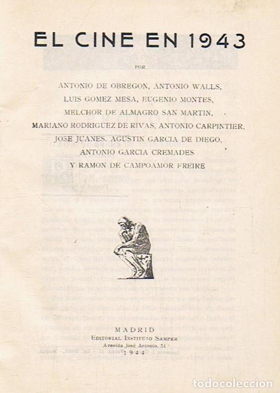 Libros: EL CINE EN 1943. - AA.VV. - Foto 1