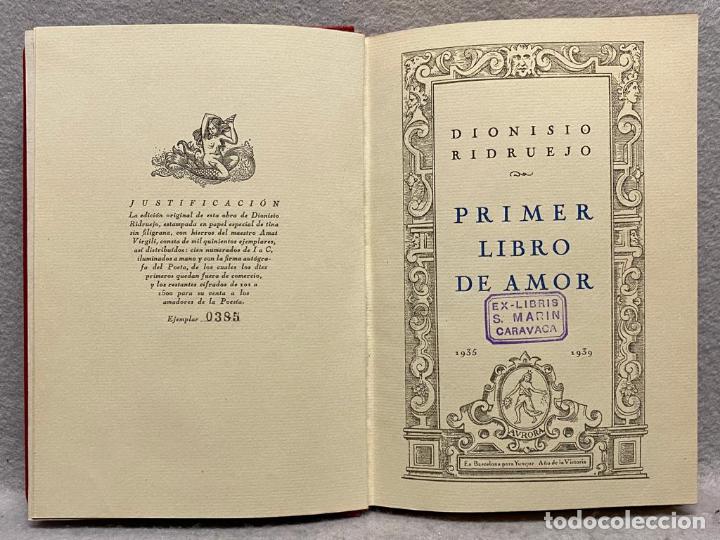 Libros: PRIMER LIBRO DE AMOR (1935-1939). - RIDRUEJO, DIONISIO. - Foto 2