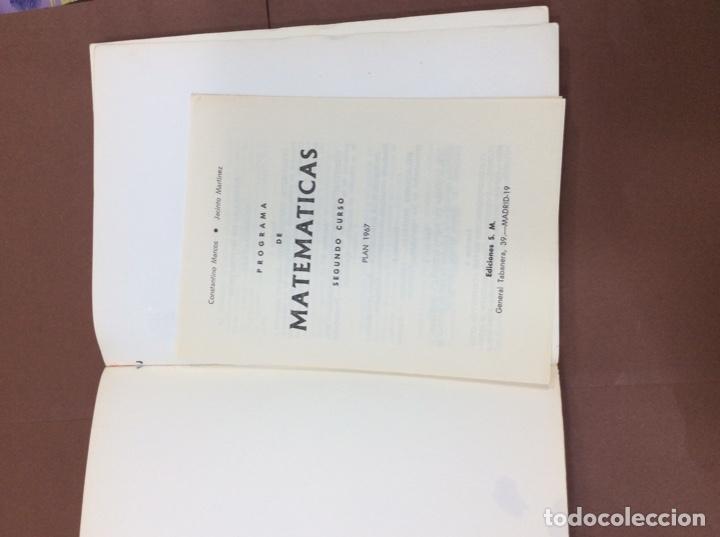 Libros: Libro de matem&aacute;tica moderna 2 ediciones SM a&ntilde;o 1967 c. marcos j. martinez - Foto 8