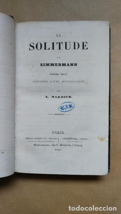 Libros: La solitude. - Zimmermann. - Foto 1
