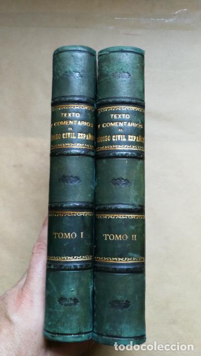Libros: TEXTO Y COMENTARIOS AL CODIGO CIVIL ESPA&Ntilde;OL. 2 Tomos - . - Foto 2