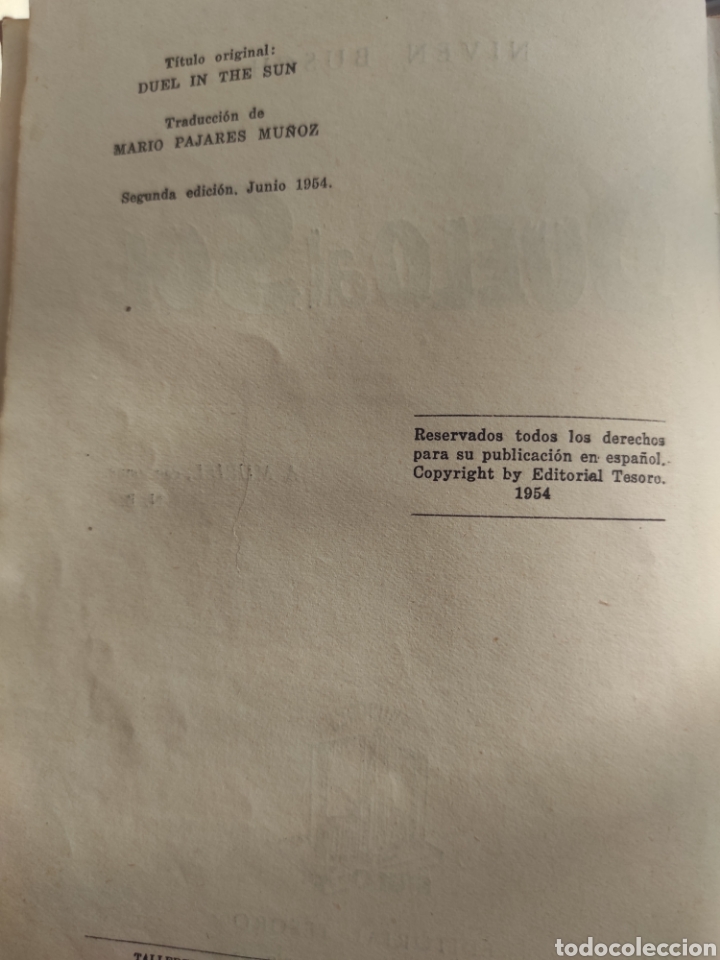 Libros: Duelo al sol. Niven Busch. 1954 - Foto 5