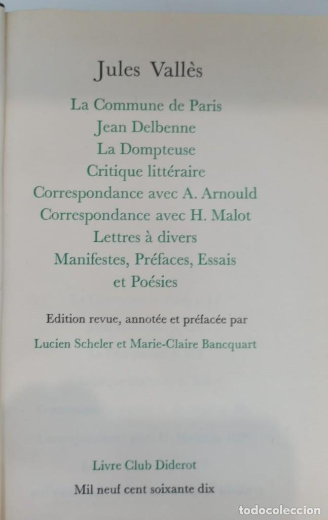 Libros: Ceuvres completes. Tome IV - Jules Vall&eacute;s - Foto 2