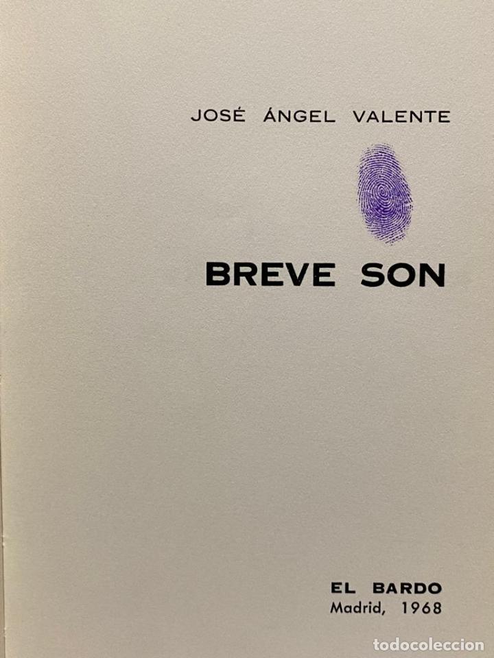 Libros: BREVE SON. 1&ordf; edici&oacute;n. - VALENTE, JOS&Eacute; &Aacute;NGEL. - Foto 2