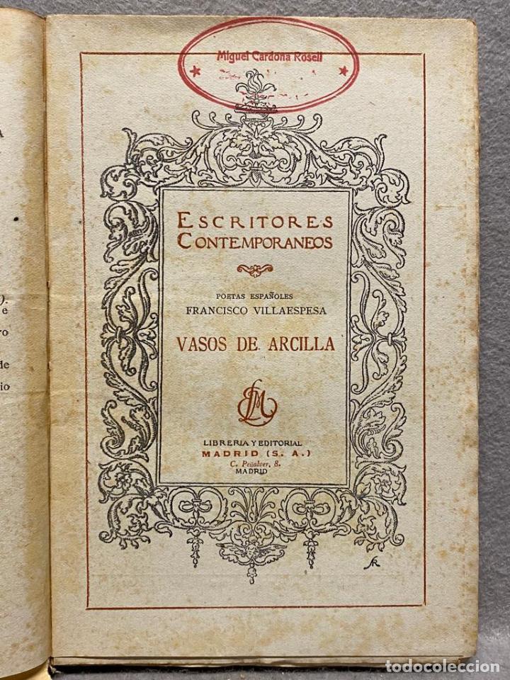 Libros: VASOS DE ARCILLA. - VILLAESPESA, FRANCISCO. - Foto 2