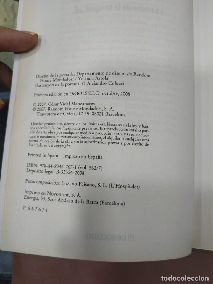 Libros: LA NOCHE DE LA TEMPESTAD CESAR VIDAL - DEBOLSILLO - Foto 2