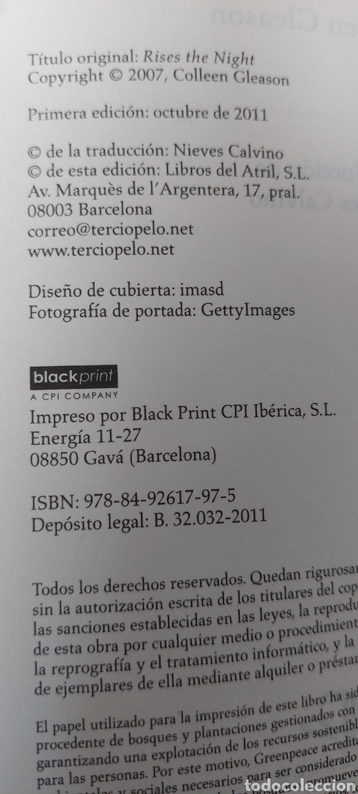 Libros: Libro En el Calor de la Noche -Colleeb Gleason- 1&deg; Edicion - Foto 5