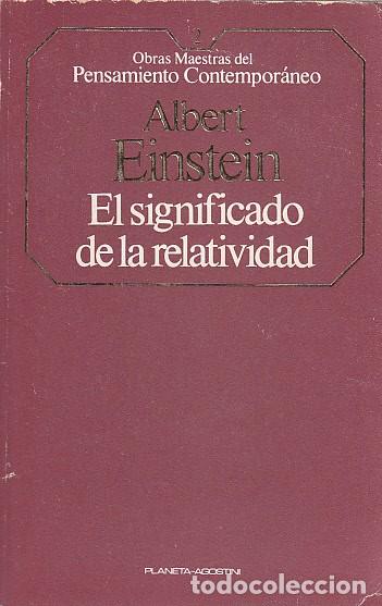 Libros: EL SIGNIFICADO DE LA RELATIVIDAD - EINSTEIN, ALBERT - Foto 1