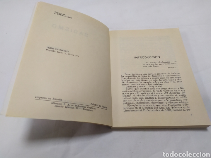Libros: Sadismo, Editorial Vilmar, 1976 - Foto 3